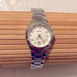 Fossil silver stainless steel watch